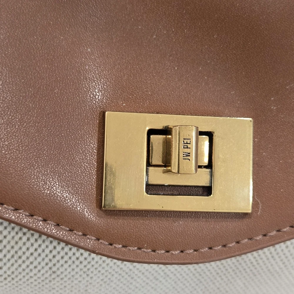 JW PEI Canvas Handbag With Faux Leather Trimming And Accents. Like New. - Picture 3 of 9